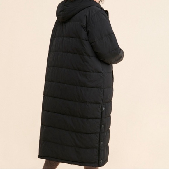 Free People X Universal Standard Everest Black Long Puffer Coat - Picture 7 of 13